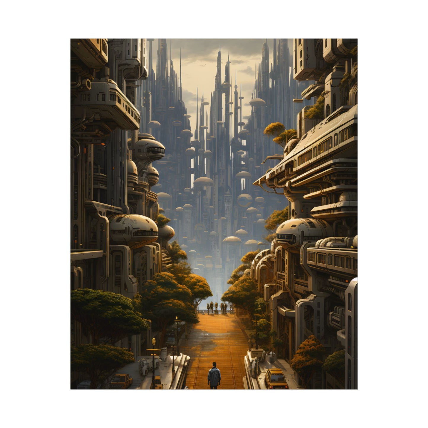 Serene Utopia: Tranquil Garden Oasis - Poster