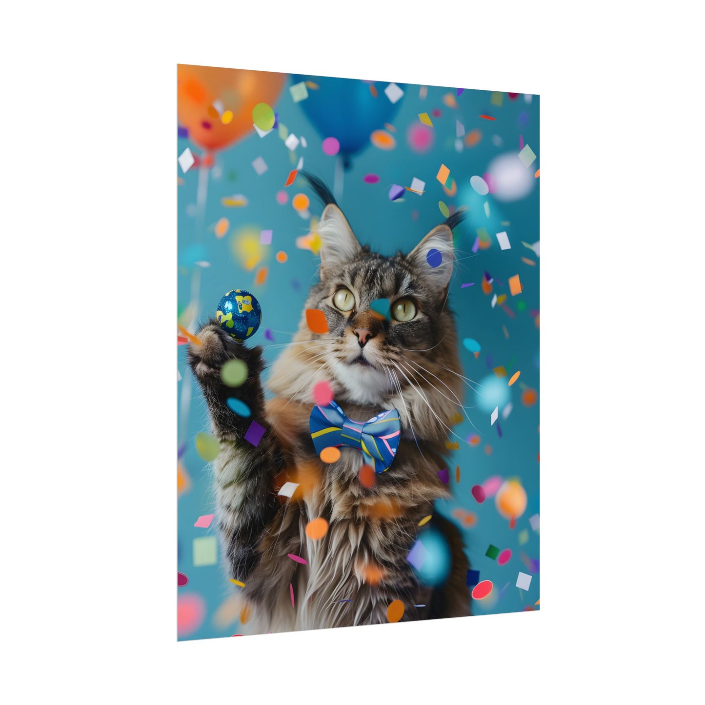 Whimsical Cat in Bow Tie: Exclusive Artwork - Poster