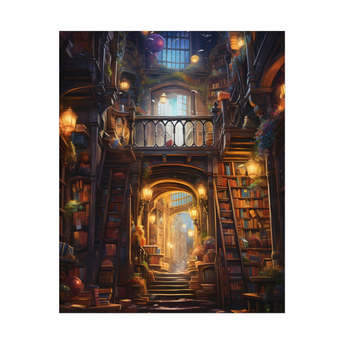 Cozy Magical Bookshop: Enchanting Artwork - Poster