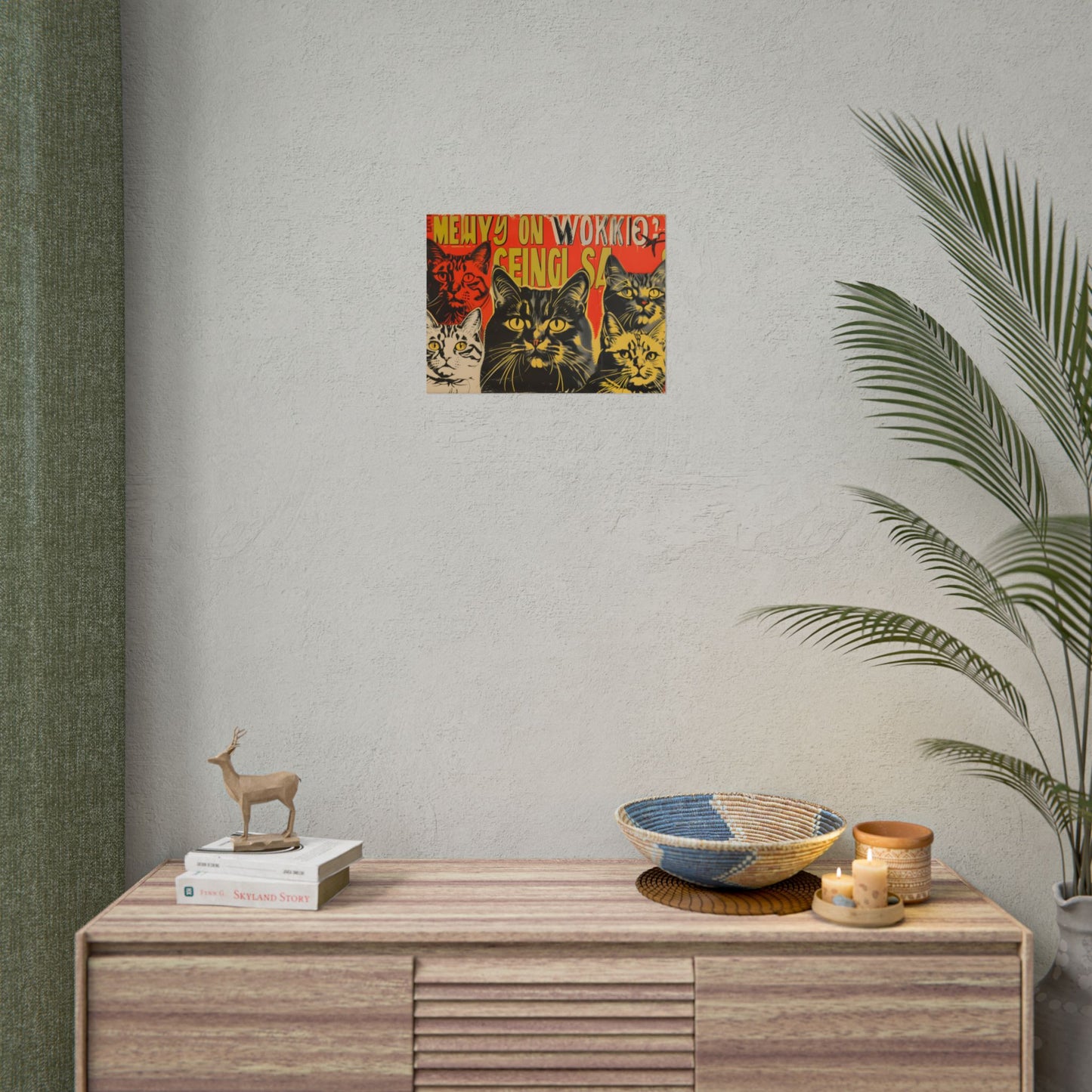 Whisked Away: A Soviet-Inspired Poster Featuring Multiple Feline Friends - Poster