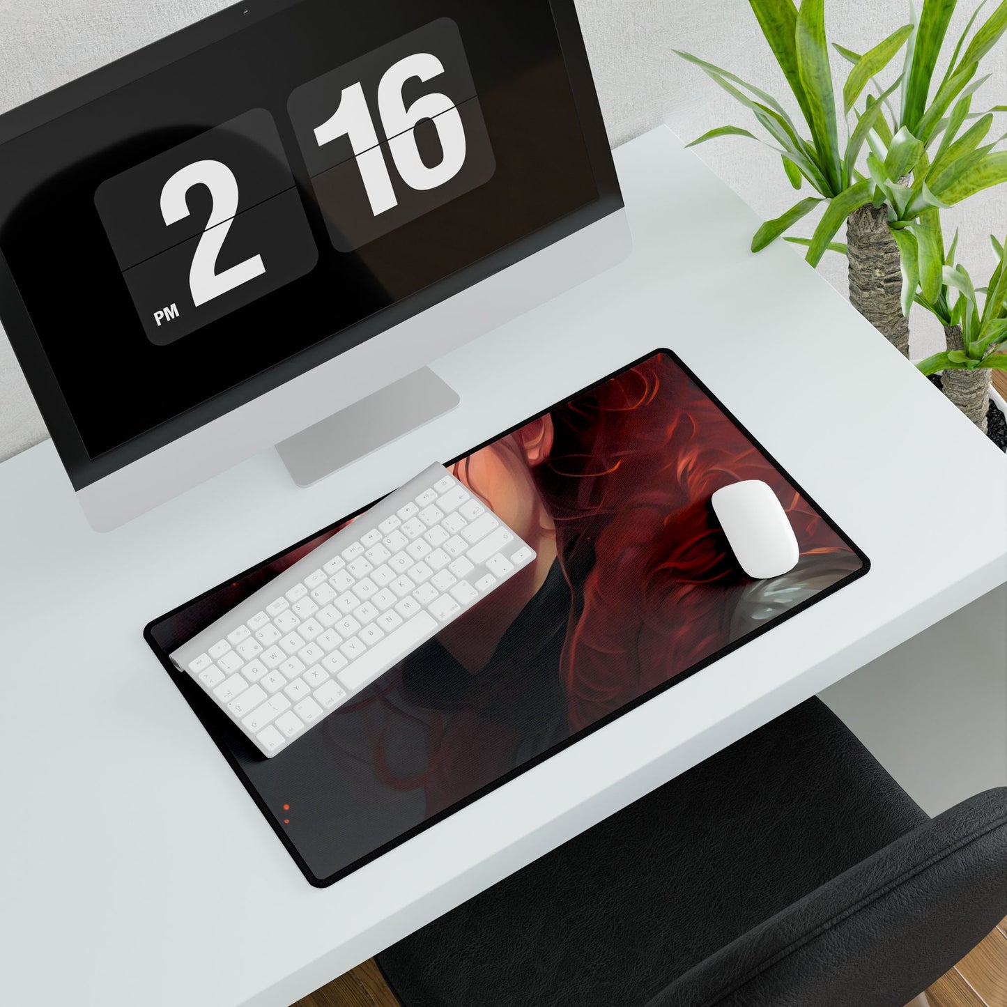 Redhead Formal Portrait: Elegant Artwork - Desk Mat