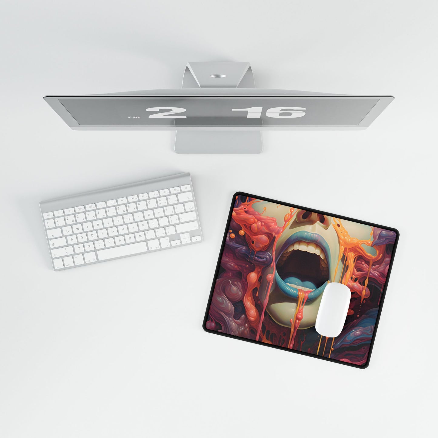 Tearing Reality: Digital Art and Portal Exploration - Desk Mat