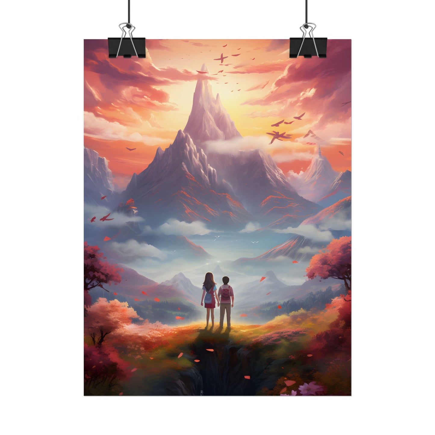 Peaceful Meadow: Children's Serene Moment - Poster