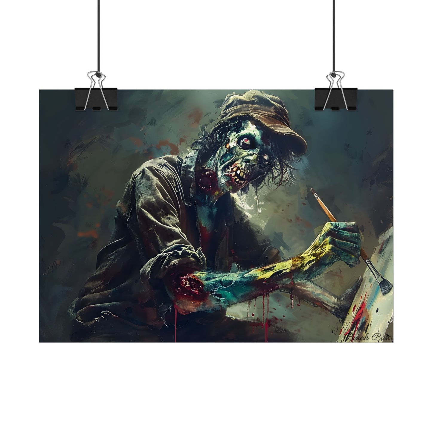 Zombie Horror Original Art: Original Artwork - Poster