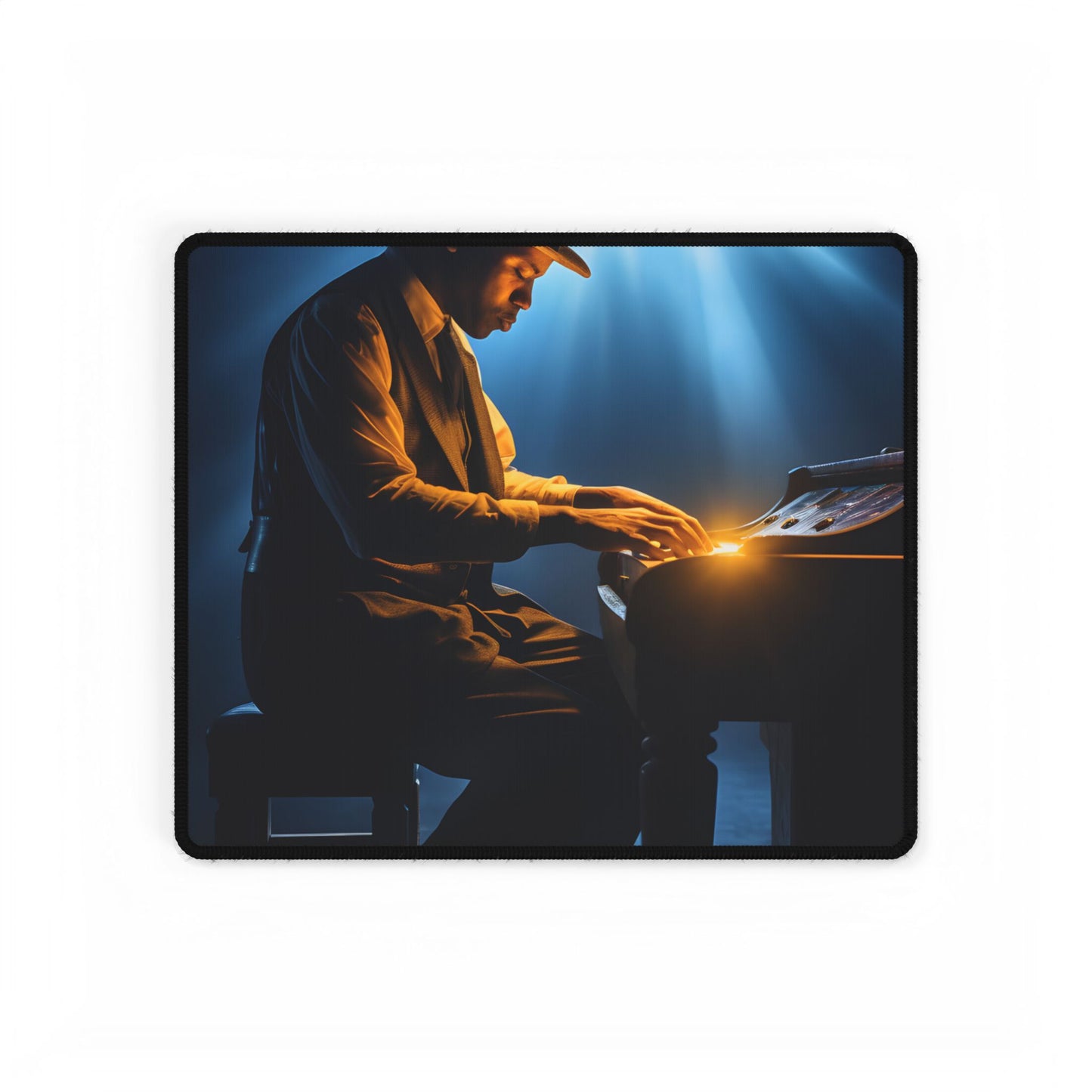 Mysterious Piano Melody: A Haunting Musical Moment - Desk Mat