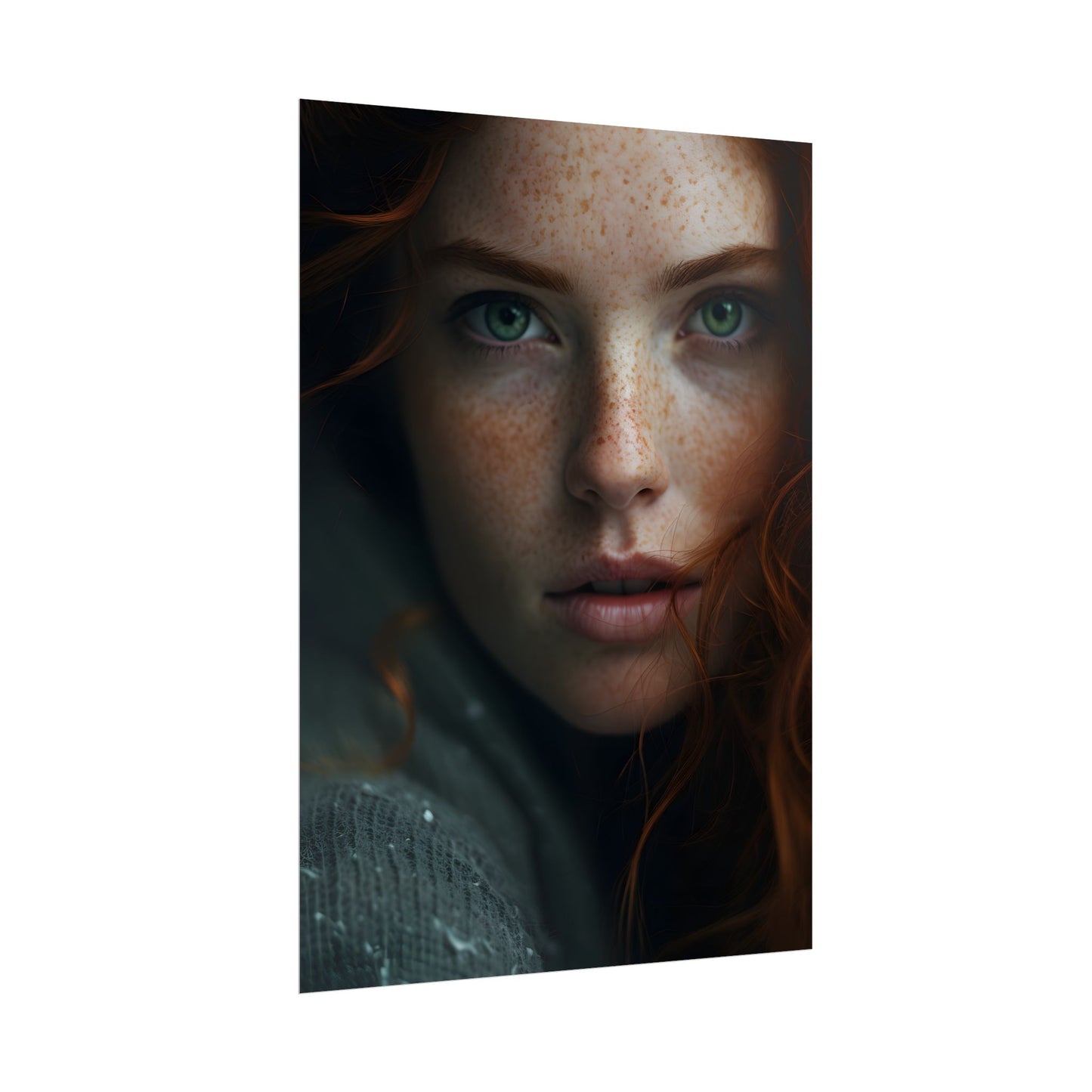 Red Beauty in Nature: Natural Portrait - Poster