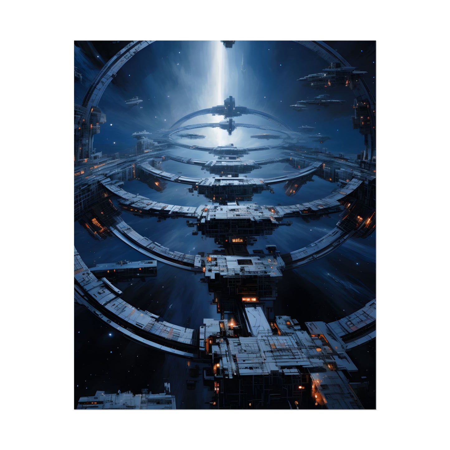 Aetherial Space Station: Massive Orbital Habitat - Poster