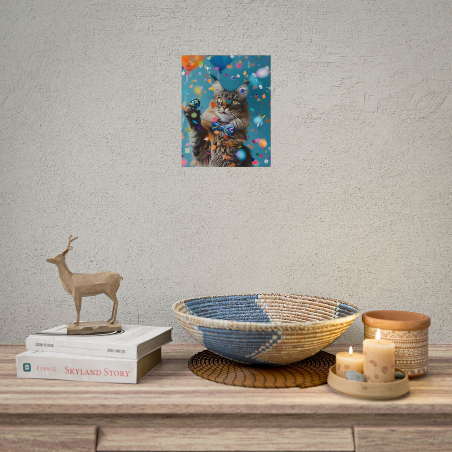 Whimsical Cat in Bow Tie: Exclusive Artwork - Poster