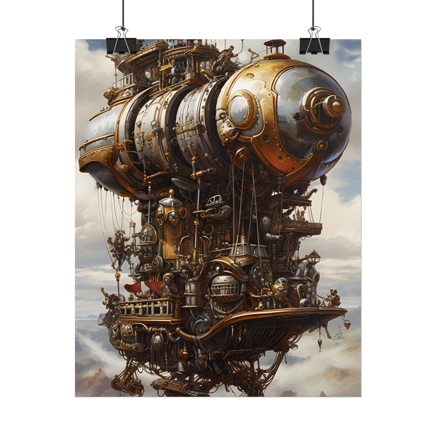 Steampunk Sky-Liner Thrill: A Fierce Airship Race - Poster