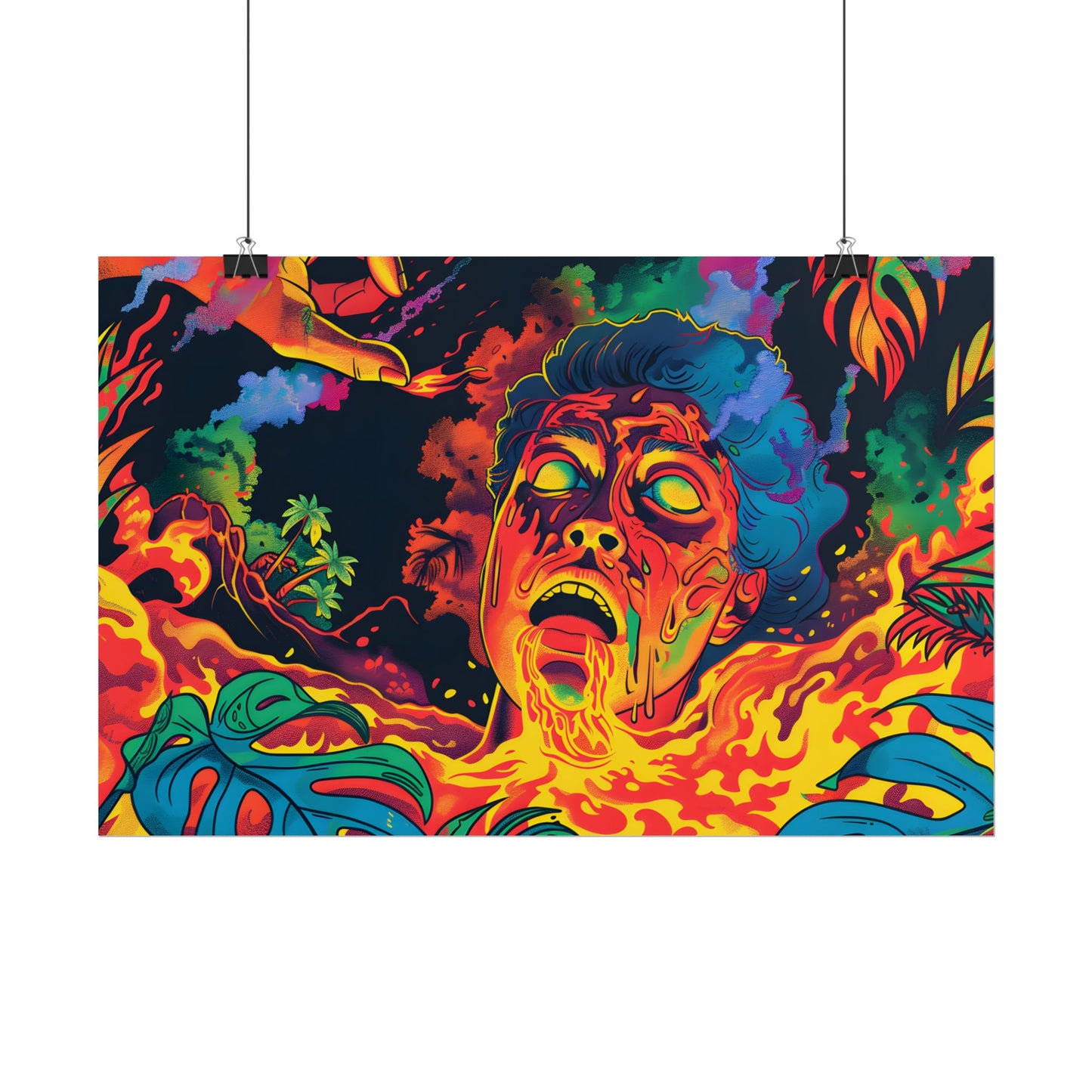 Whimsical Reading Moment: Cartoonish Illustration - Poster