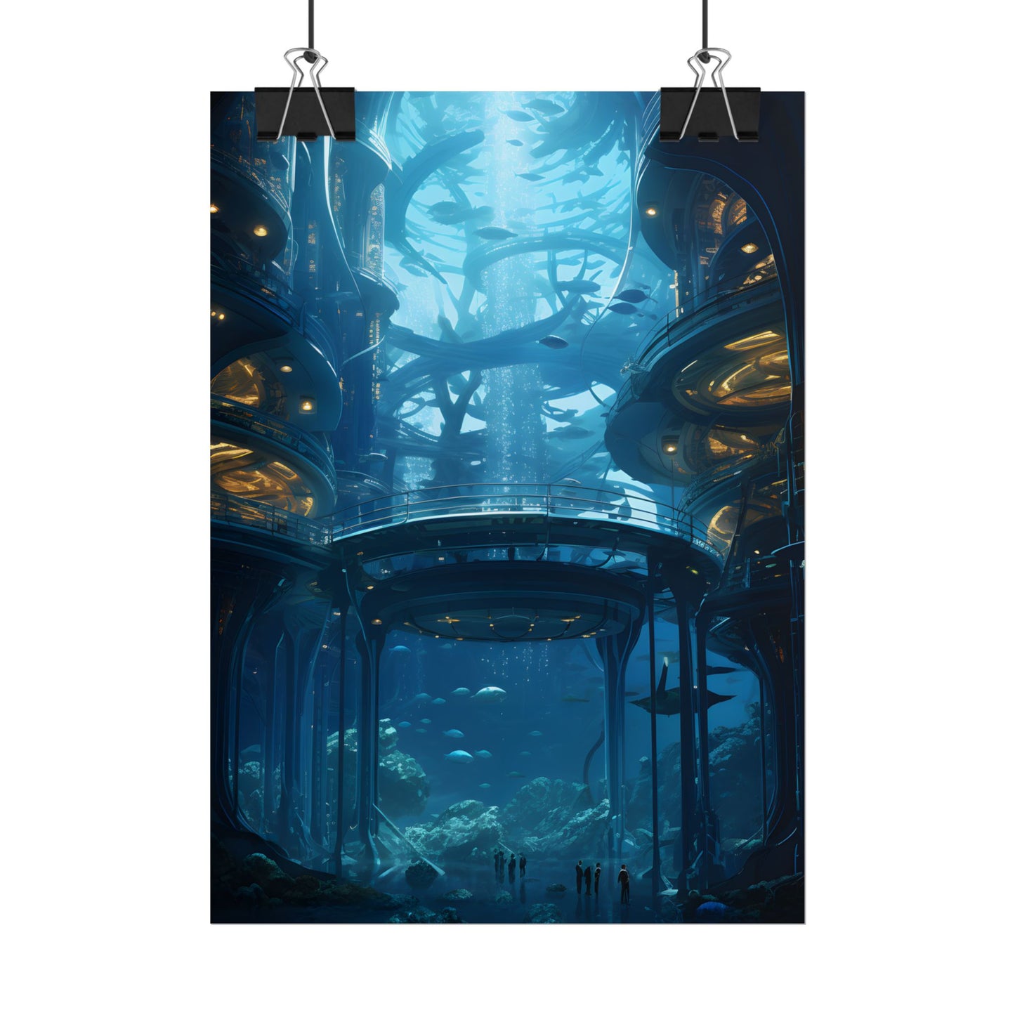 Advanced Underwater City: Visionary Metropol in the Future - Poster