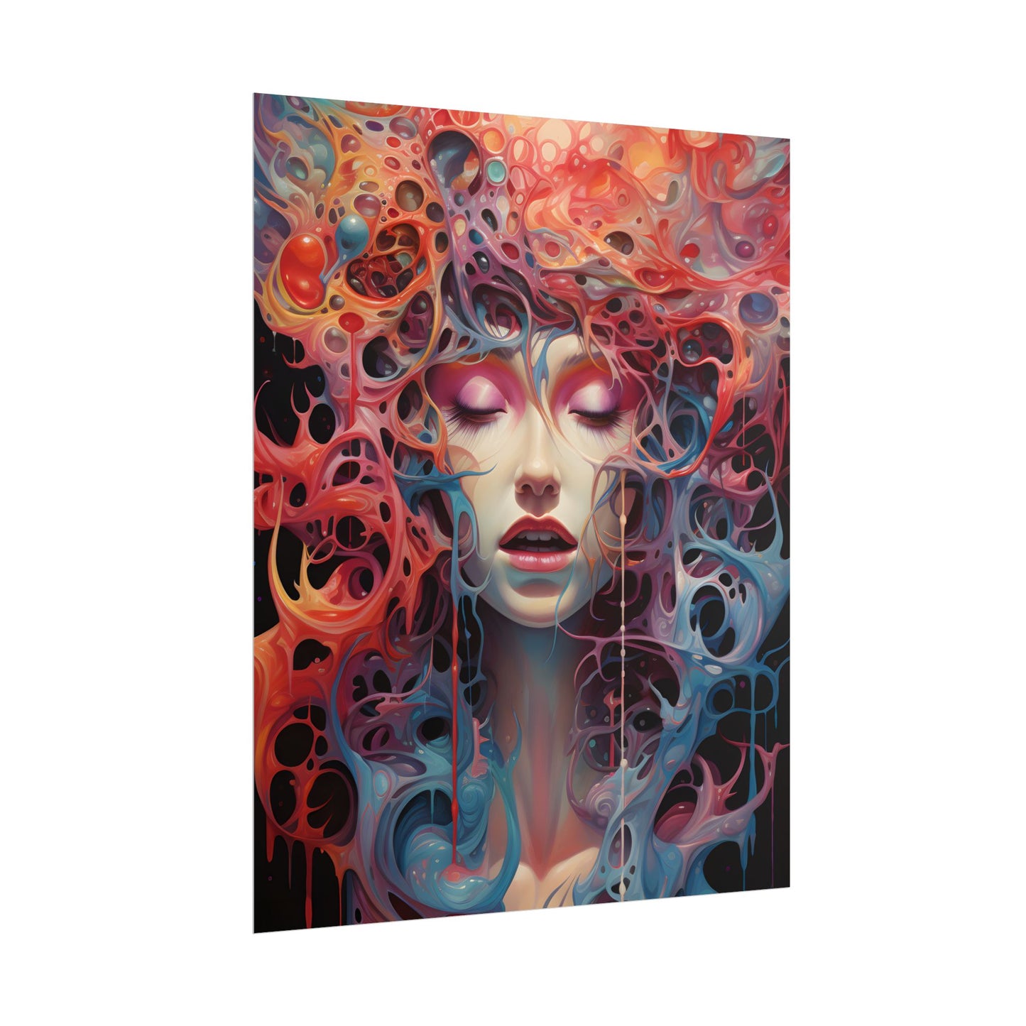 Tears in Reality: Surreal Portals Digital Art - Poster
