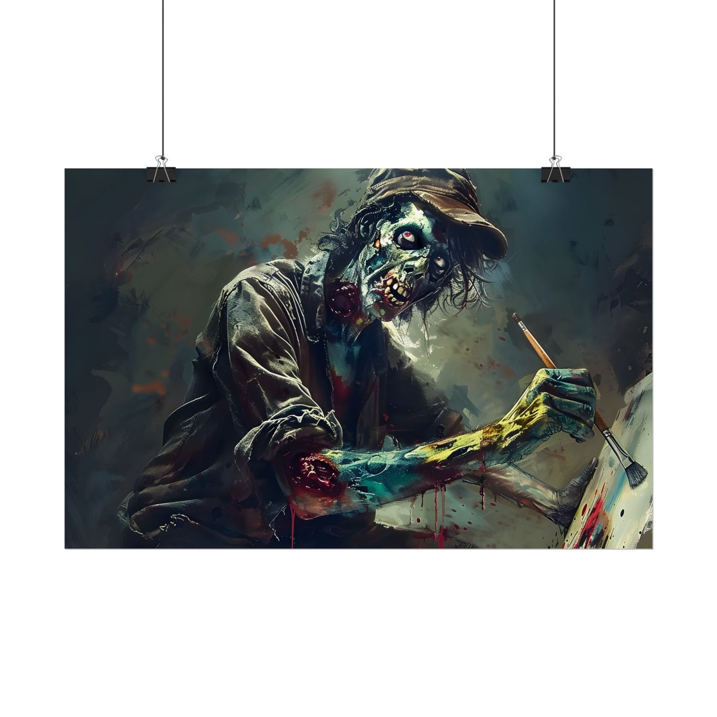 Zombie Horror Original Art: Original Artwork - Poster