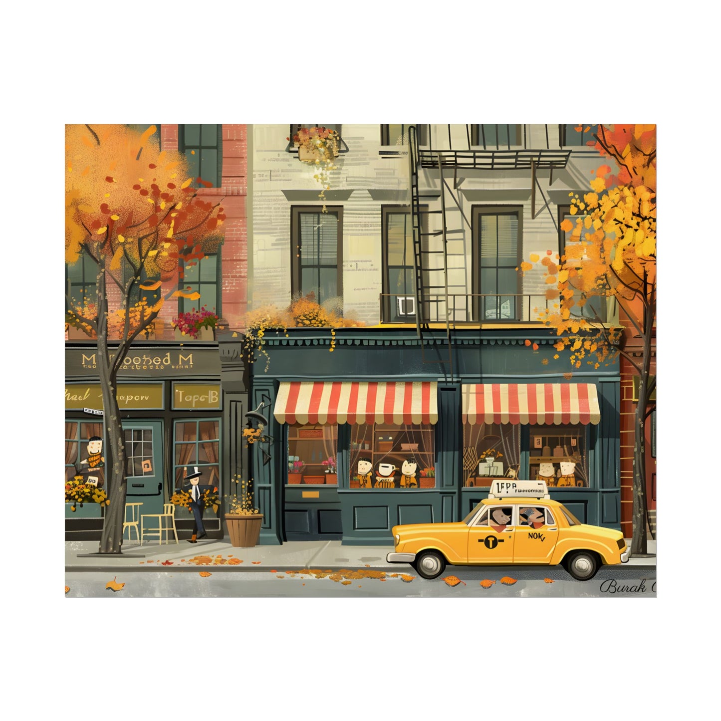 Whimsical Yellow Dreams: Playful Building Digital Art - Poster