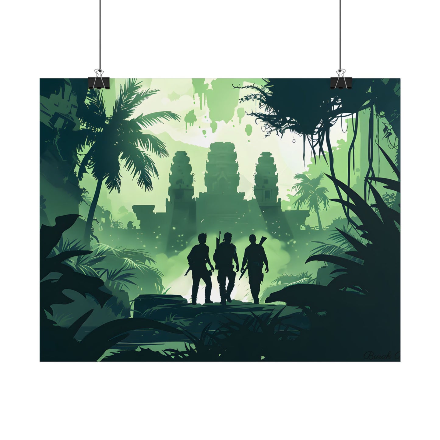 Young Adventurer: Minimalist Digital Portrait - Poster