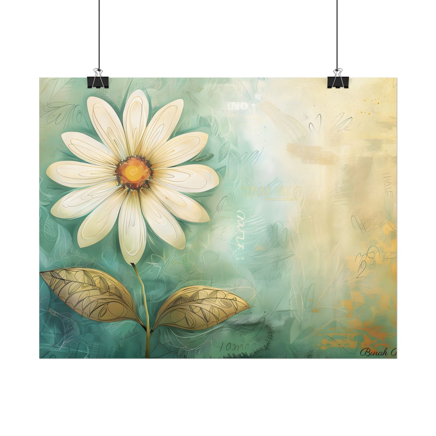 Whimsical Blooming Flower: Growth Mindset in Soft Pinks & Vibrant Reds - Poster