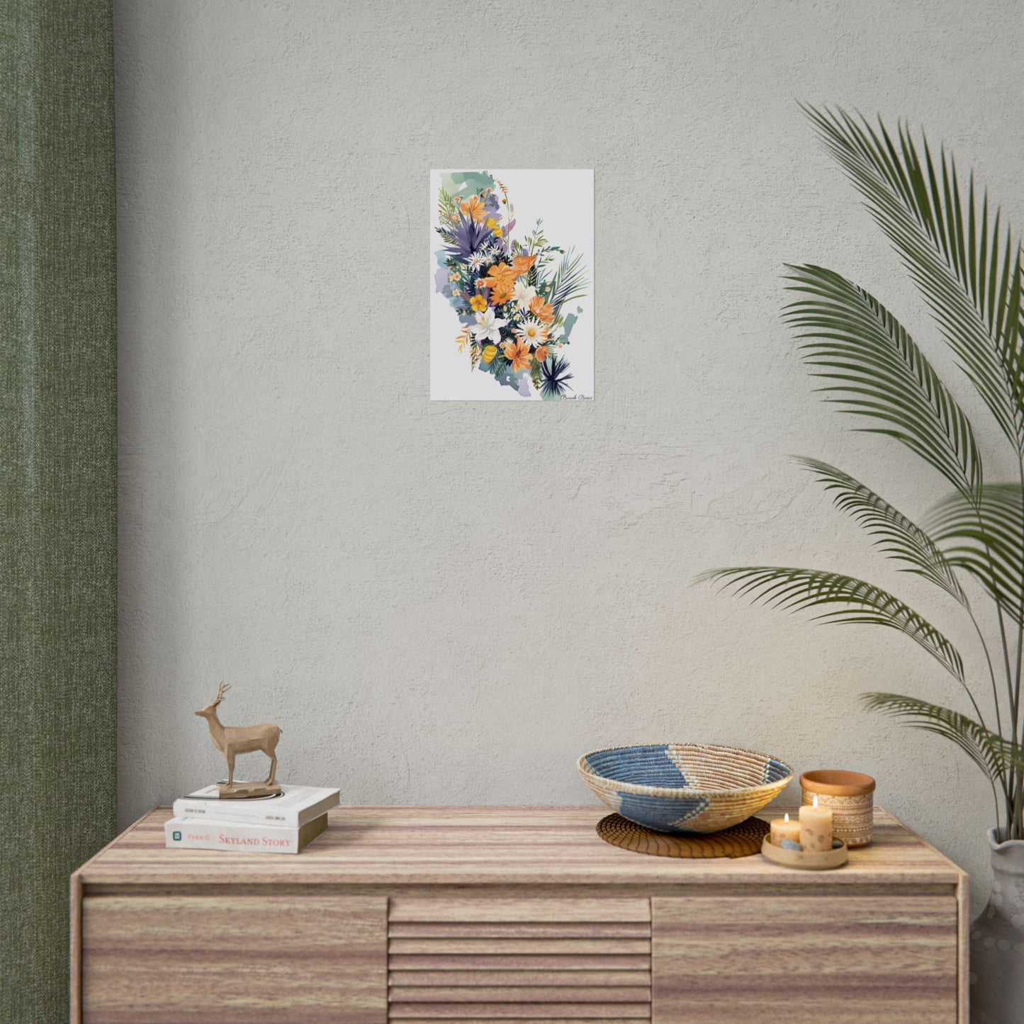Whimsical Florida Map: Playful Art Illustration - Poster
