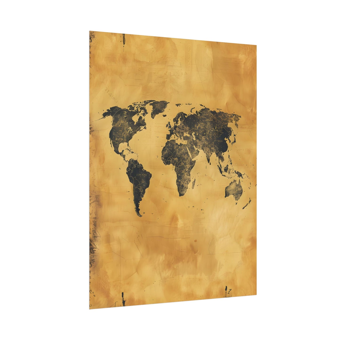 Vintage World Map: Decorative Art Piece - Poster