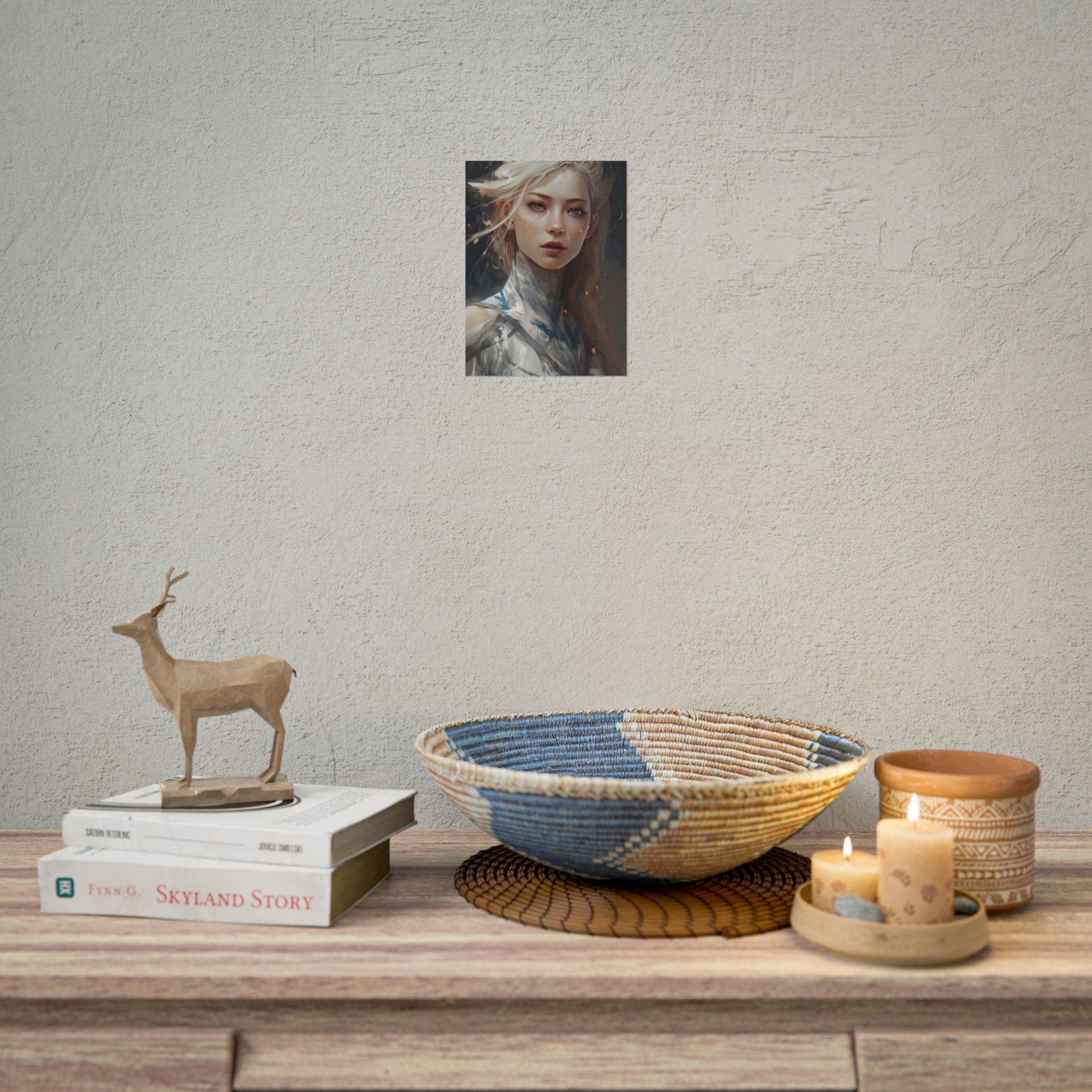 Astonishing Blonde Portrait: Capturing Intensity in Art - Poster
