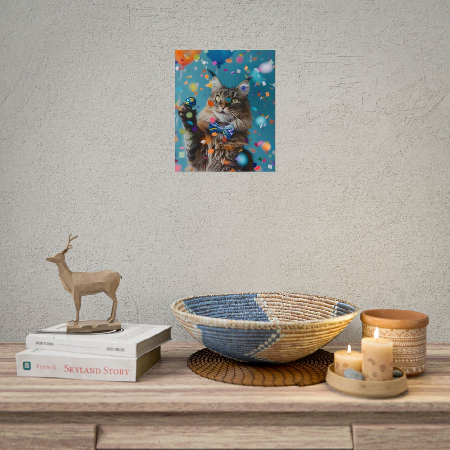 Whimsical Cat in Bow Tie: Exclusive Artwork - Poster