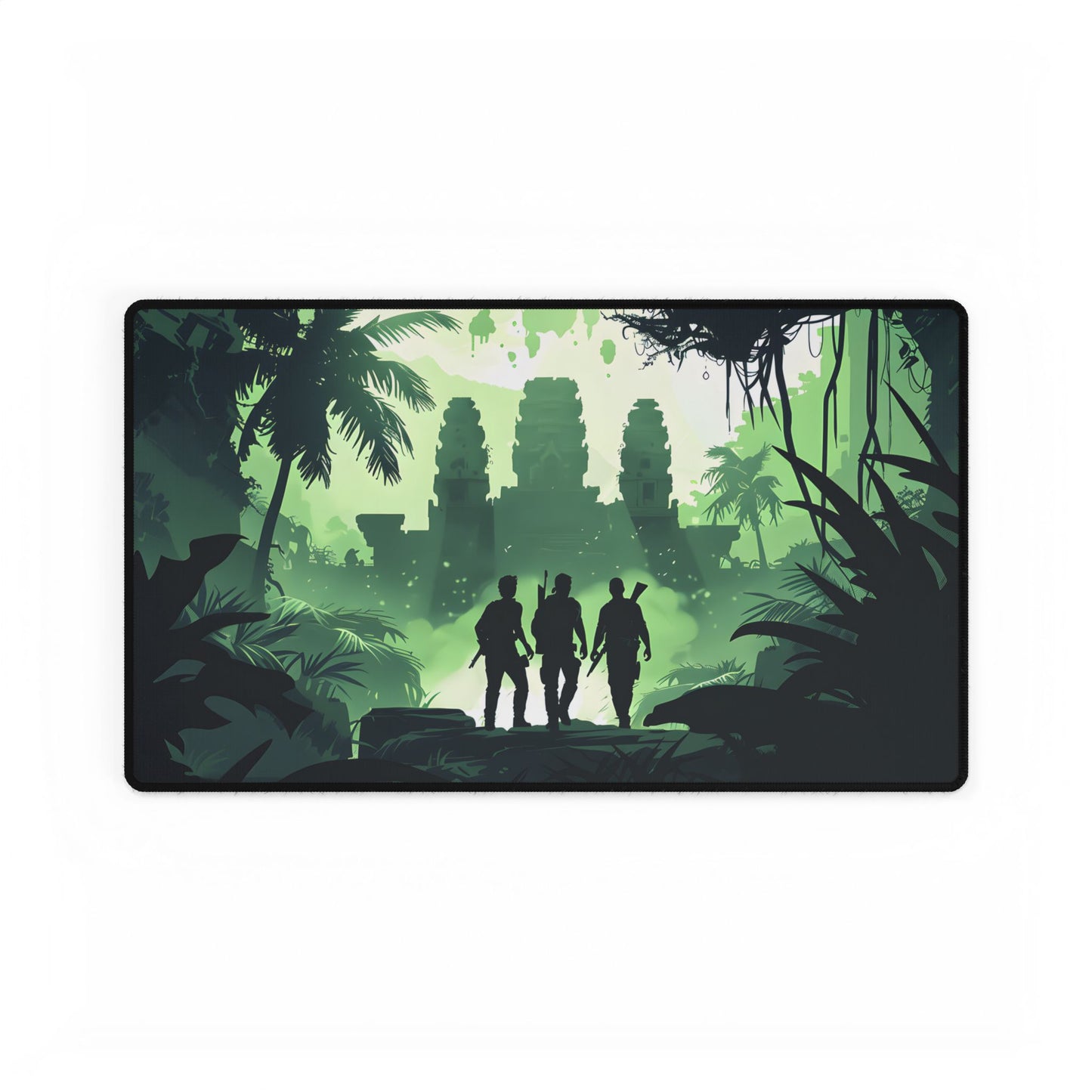 Young Adventurer: Minimalist Digital Portrait - Desk Mat