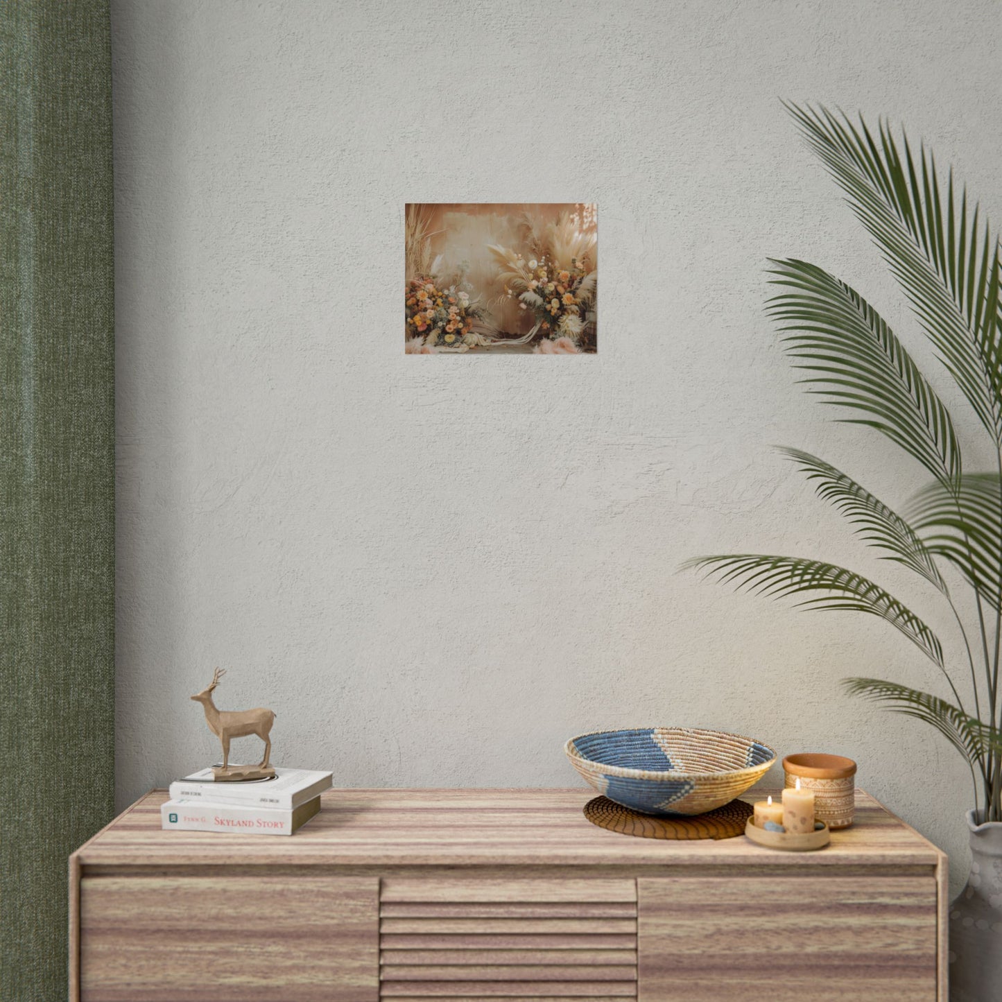 Whimsical Floral Pampas Find: Explore Calming Artwork - Poster