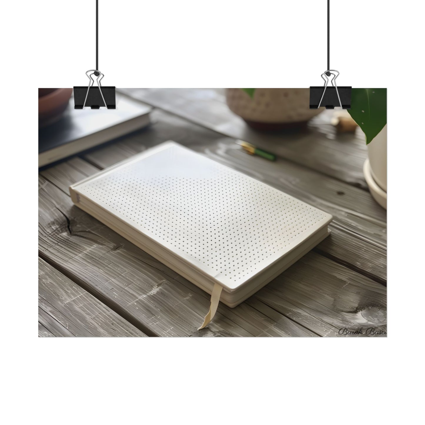 Minimalist Notebook: Embossed Dot Pattern Art - Poster