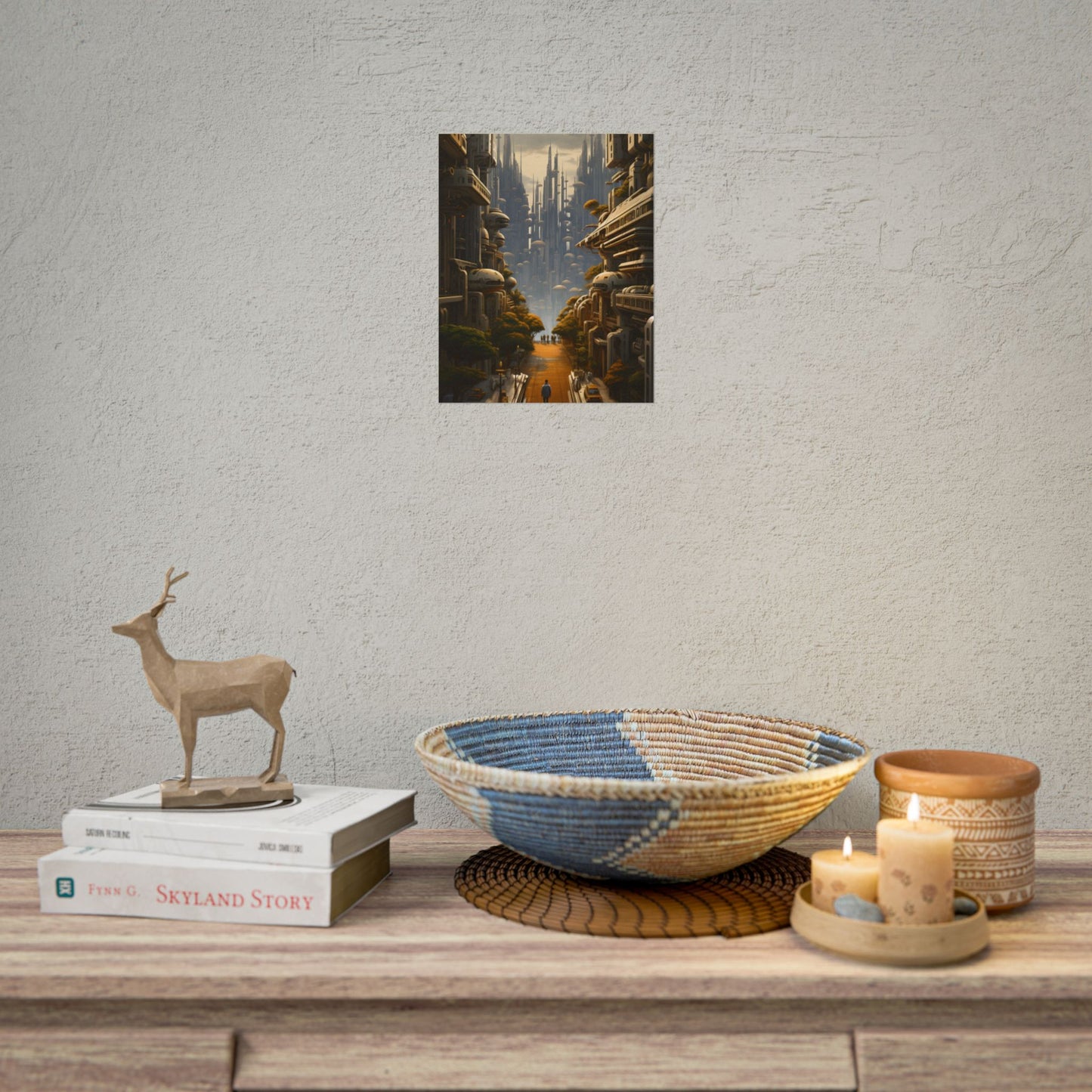 Serene Utopia: Tranquil Garden Oasis - Poster