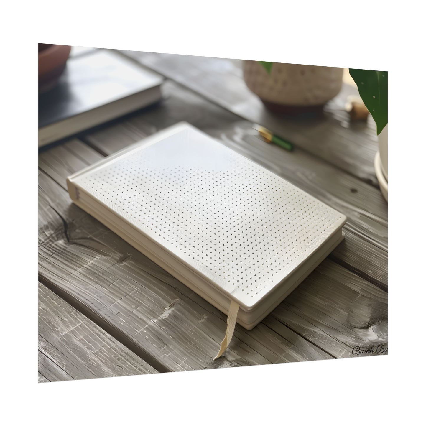 Minimalist Notebook: Embossed Dot Pattern Art - Poster