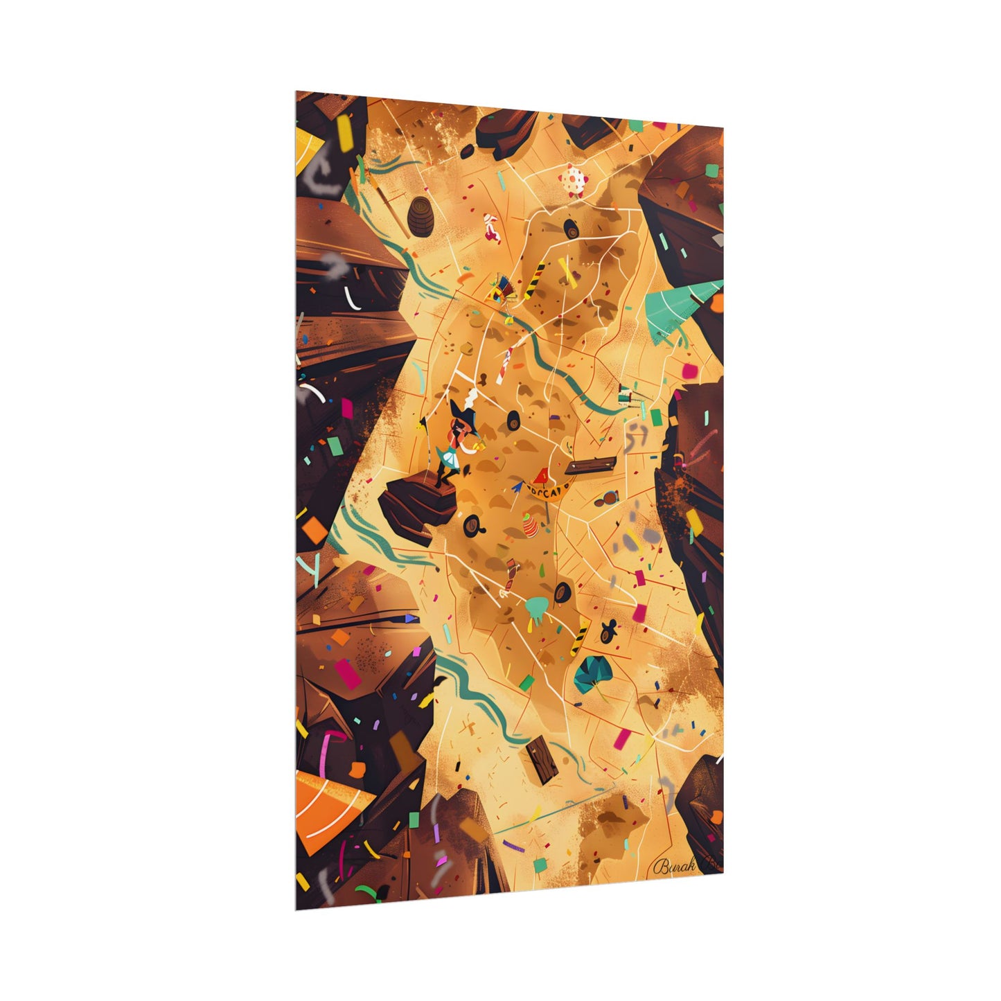 Whimsical Illustration: Classic Facial Features - Poster
