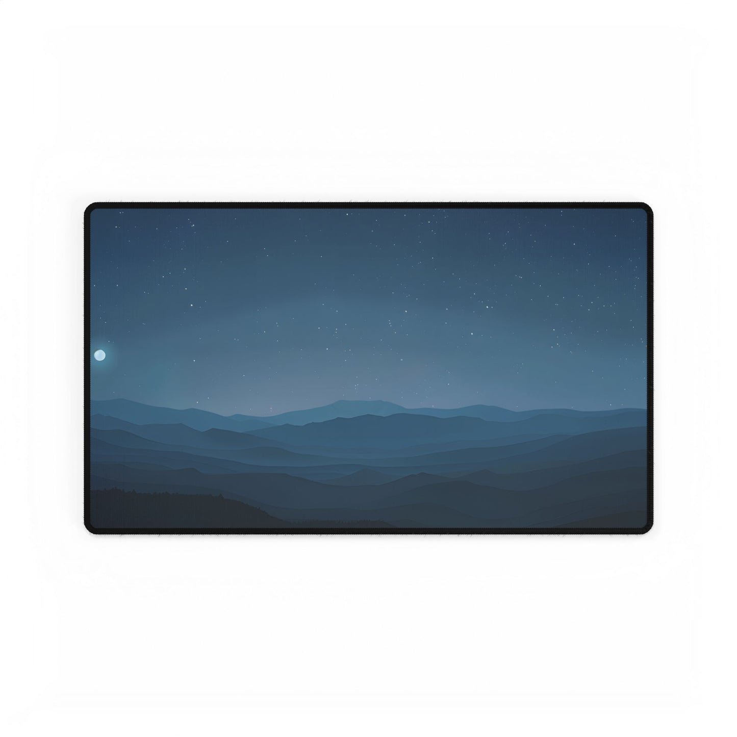 Minimalist Night Sky: Tranquil Artwork - Desk Mat