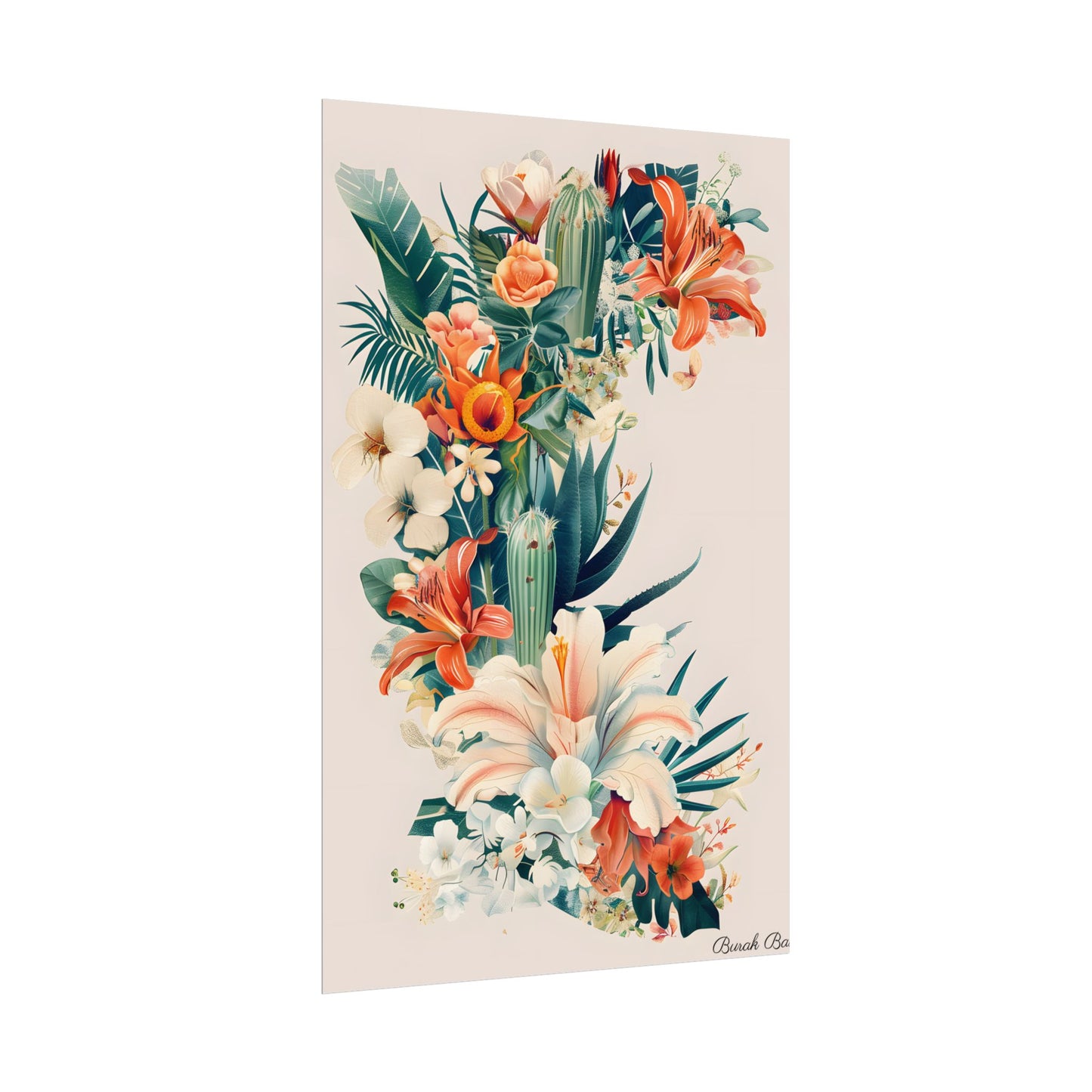 Whimsical Florida Map: A Fun Illustration of Sunshine State - Poster