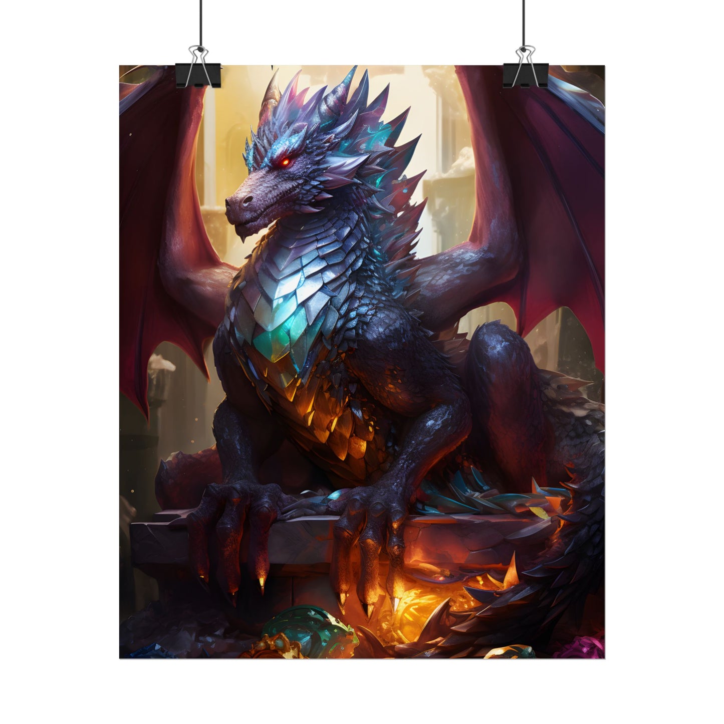 Ancient Dragon's Majestic Lair: Fantasy Guardians of Old - Poster