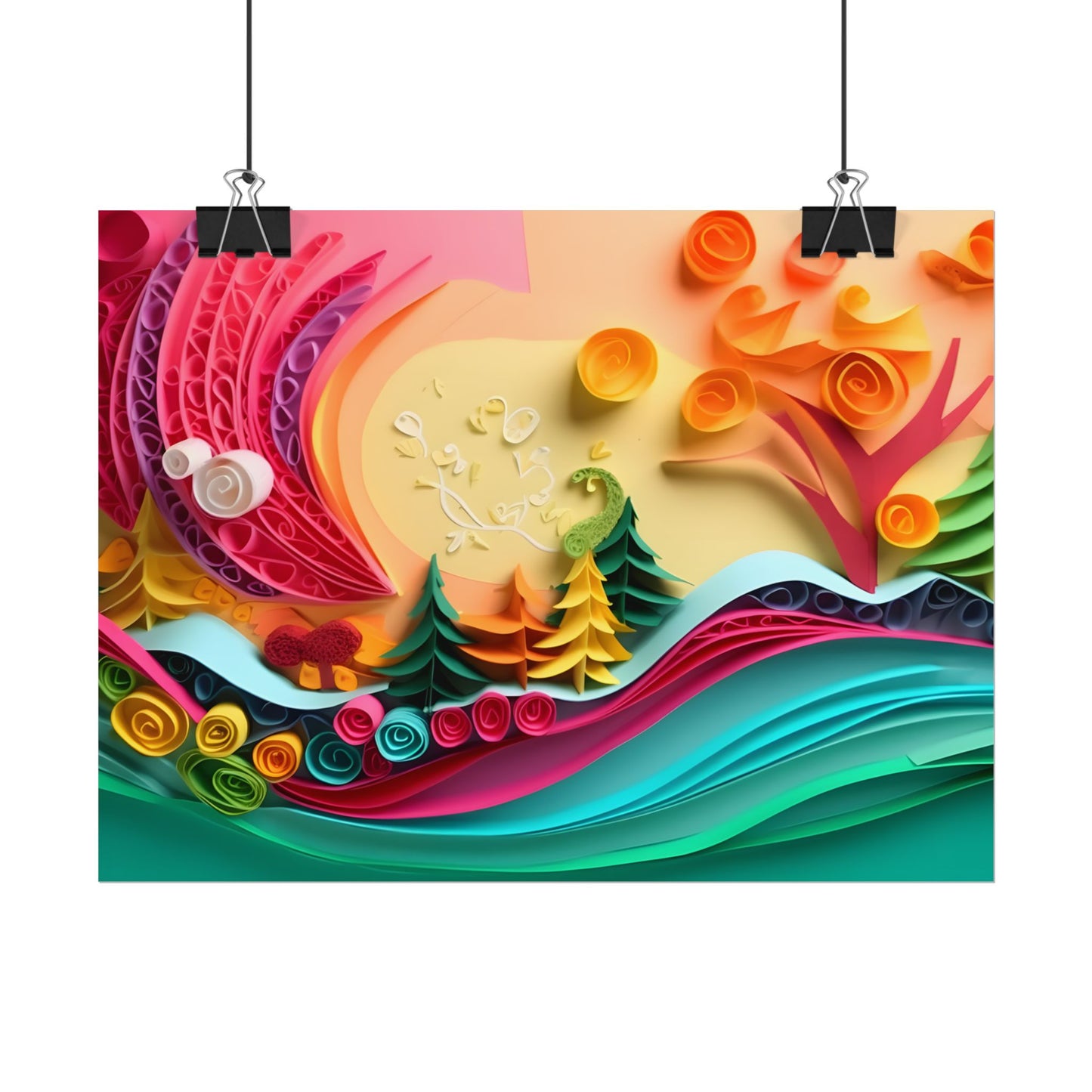Paper Quilling Art: Creative Craftsmanship in Action - Poster