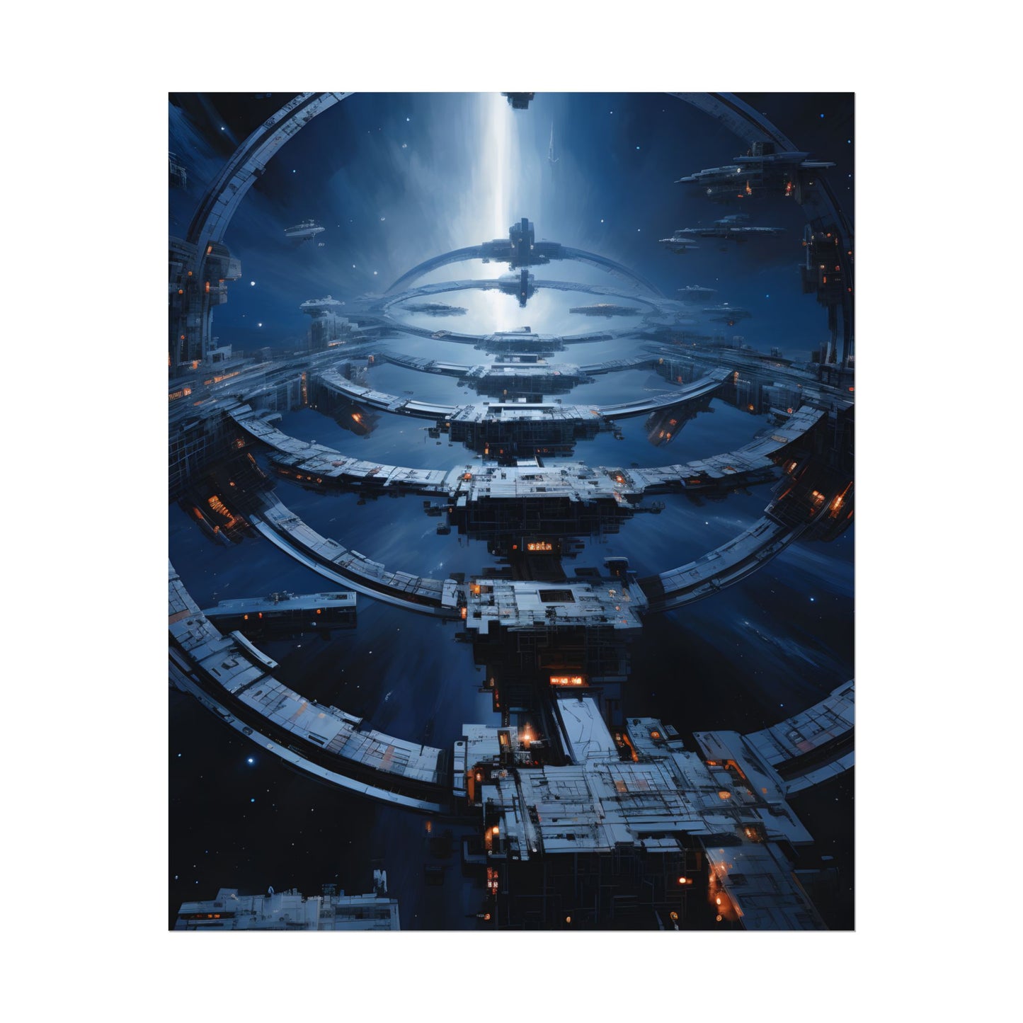 Aetherial Space Station: Massive Orbital Habitat - Poster