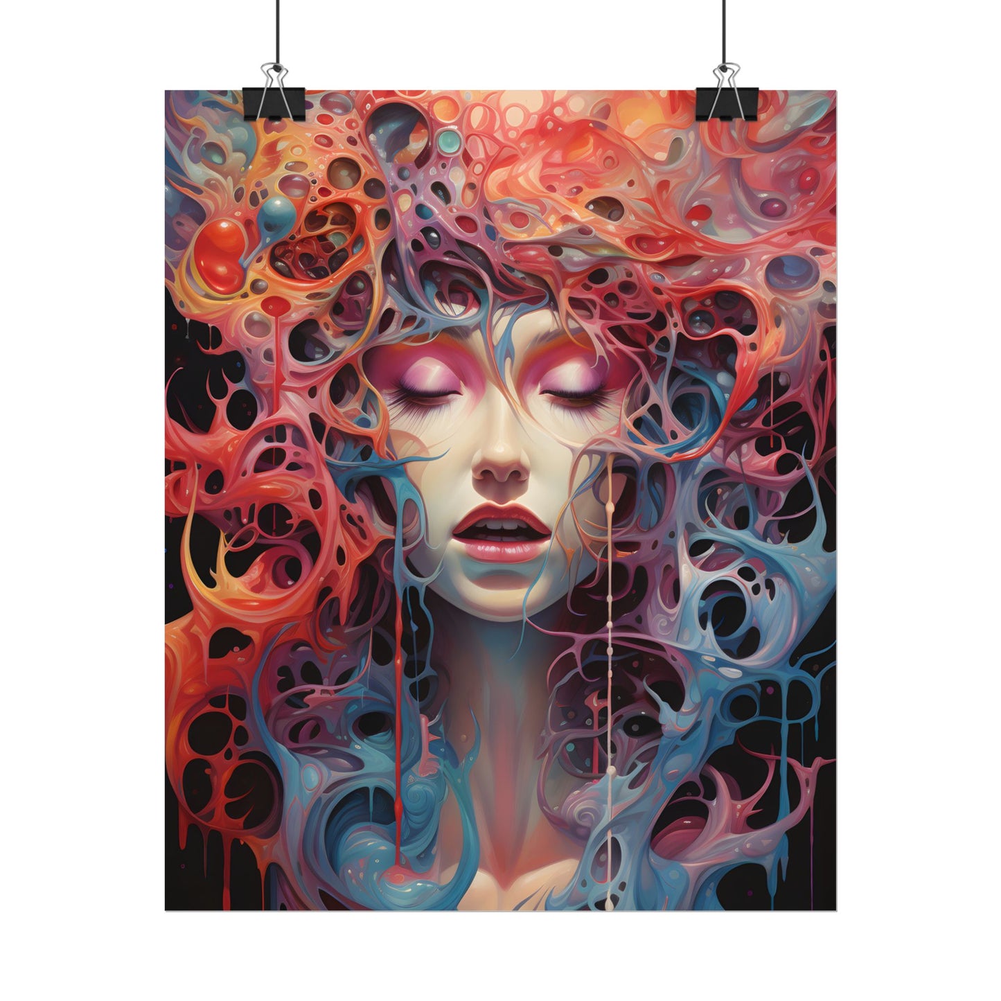 Tears in Reality: Surreal Portals Digital Art - Poster