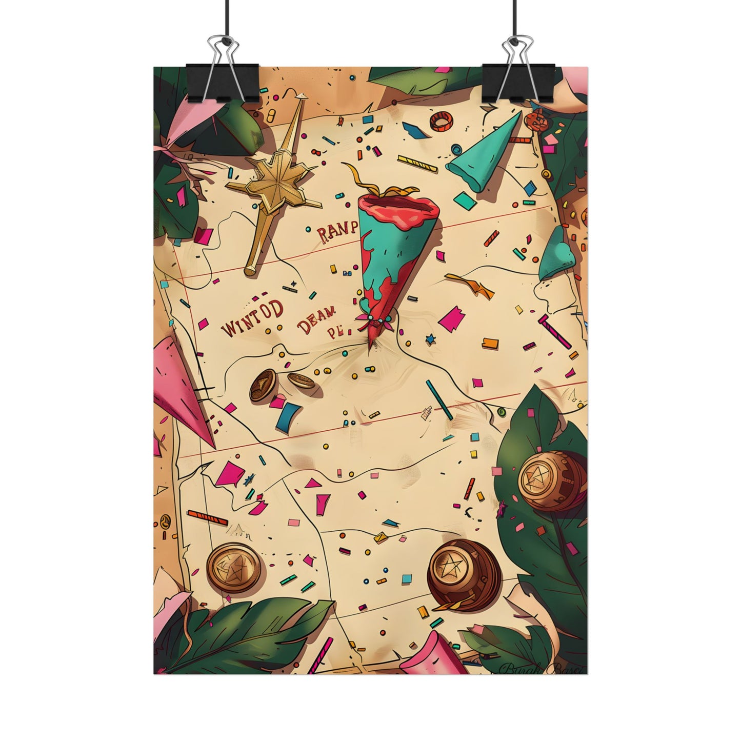 Whimsical Portrait with a Large Nose - Poster