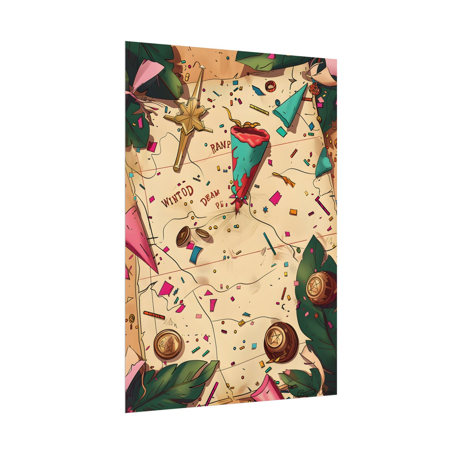 Whimsical Portrait with a Large Nose - Poster