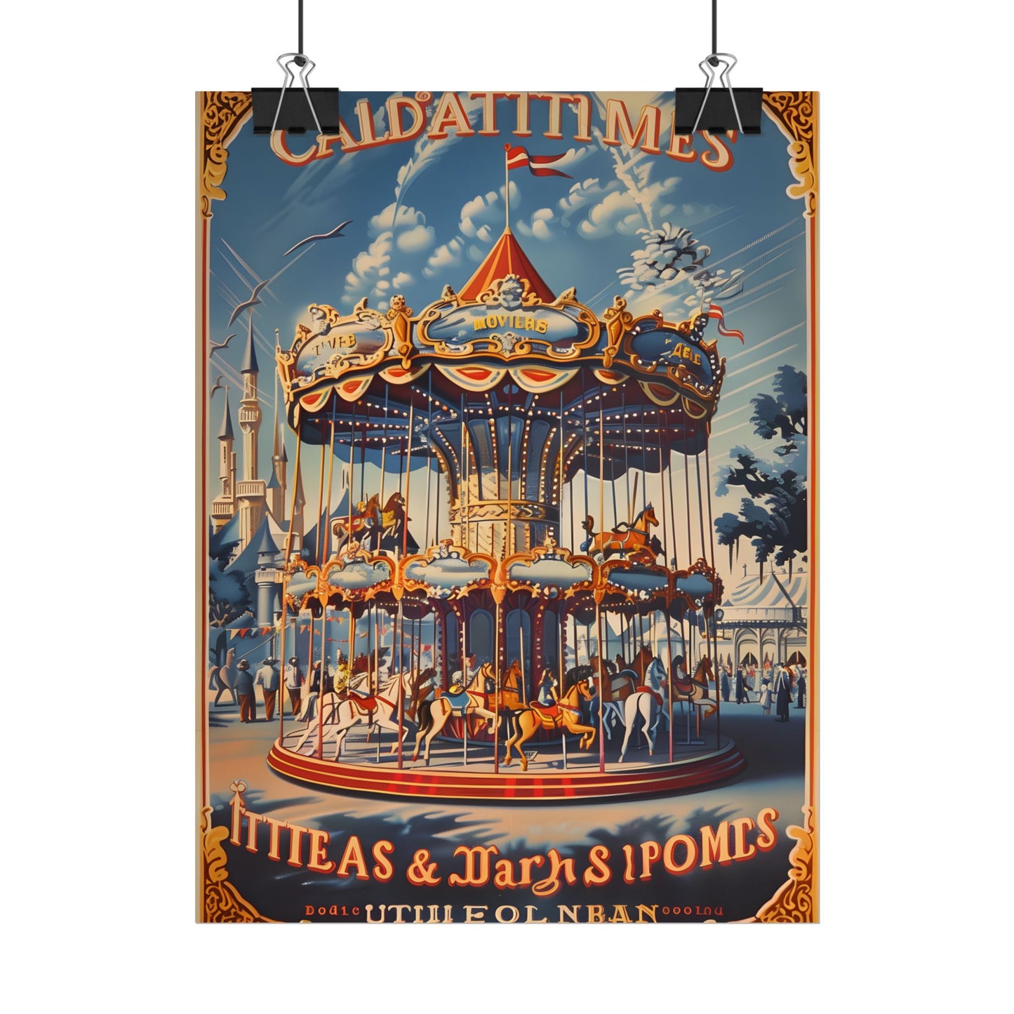 Vintage Disney Attraction: Retro-Themed Artwork - Poster
