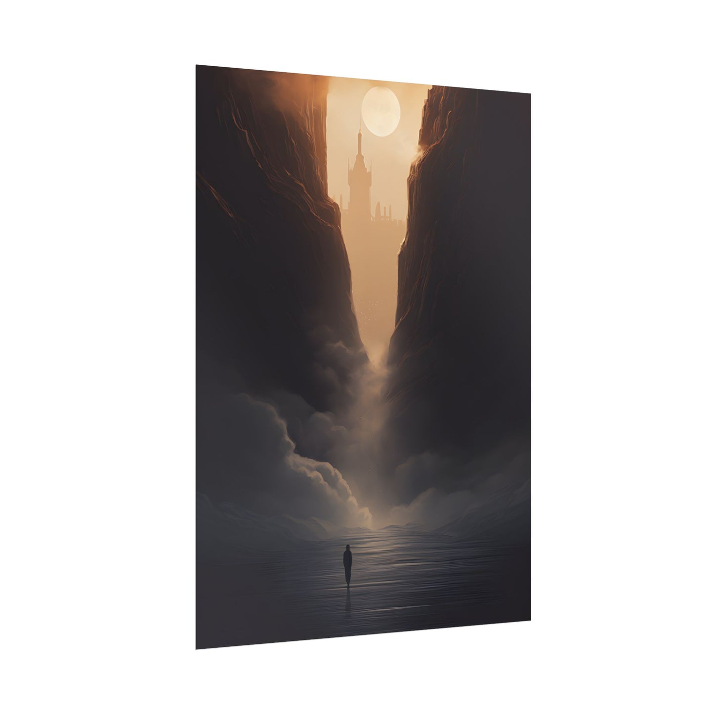 Textured Light Circle: Photographic Art Study - Poster