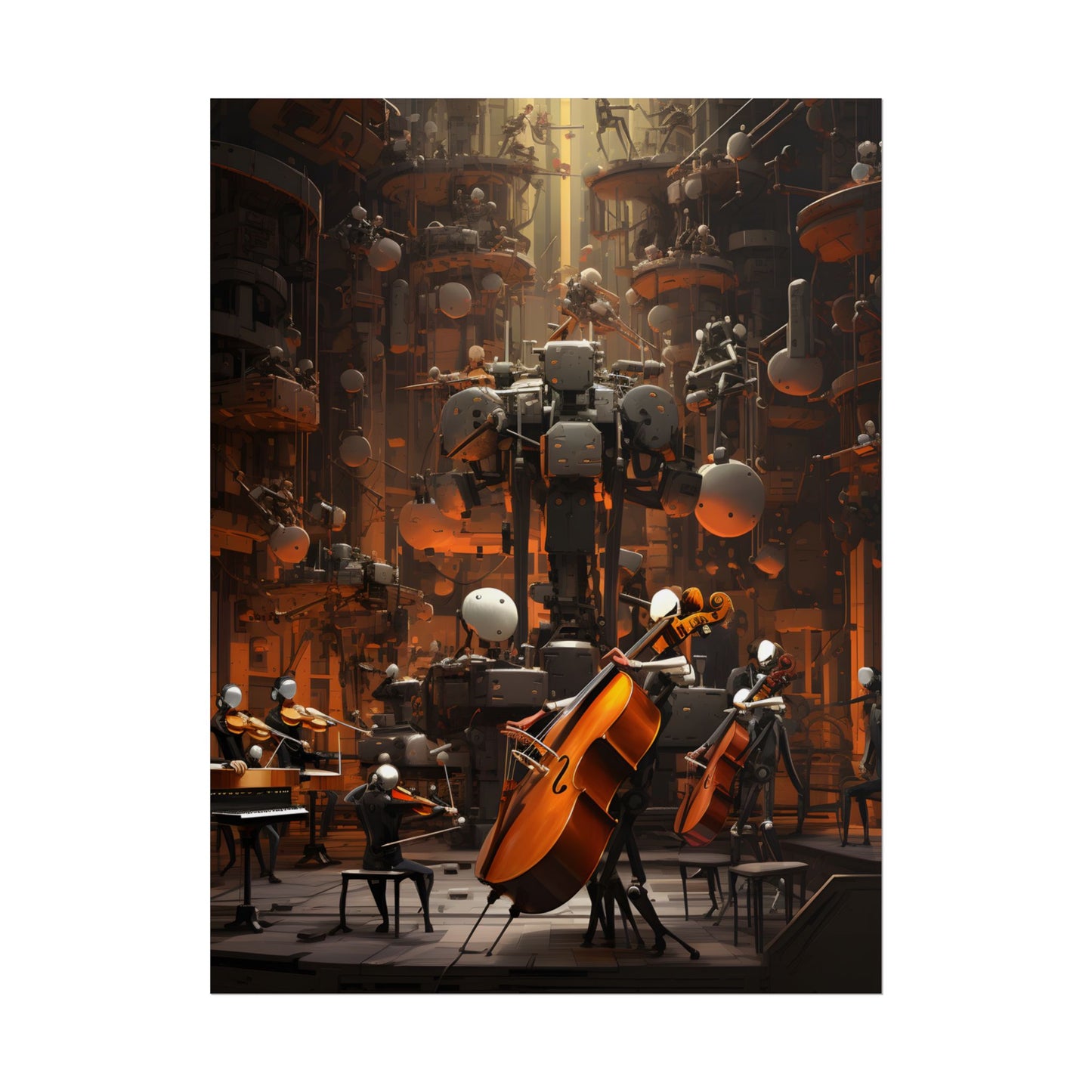 6 Sentient Robot Musicians: A Symphony of Artistic Expression - Poster