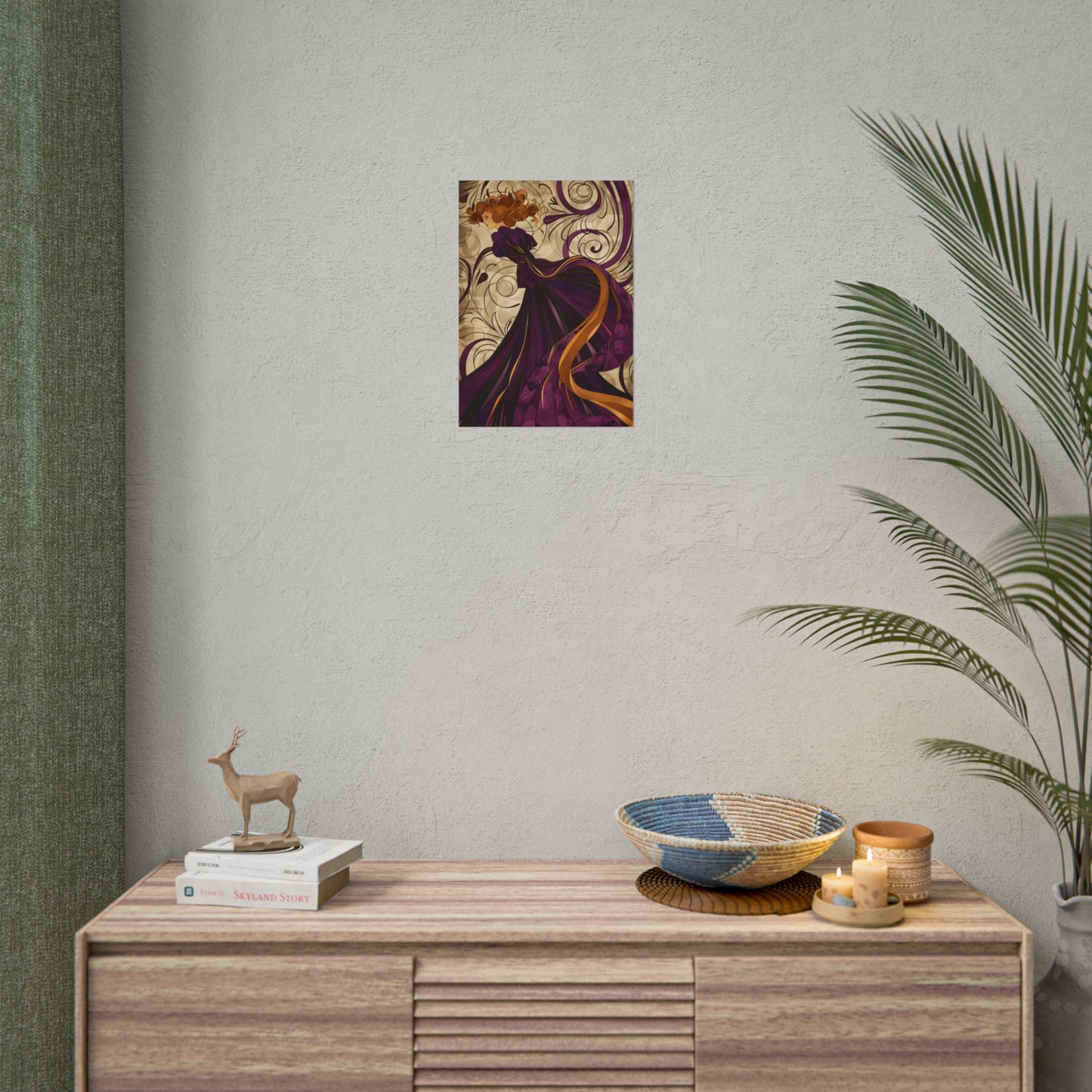 Art Nouveau Masterpiece: Elegant Geometric Design - Poster