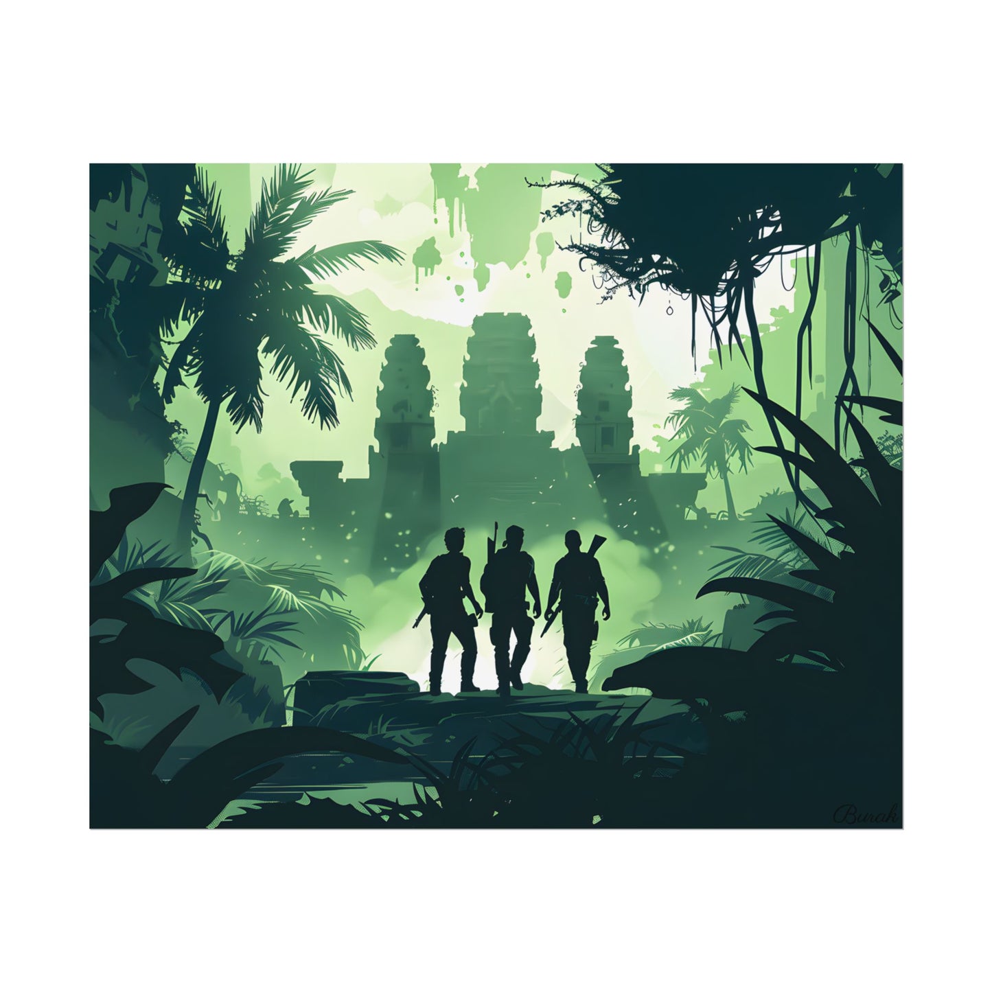 Young Adventurer: Minimalist Digital Portrait - Poster