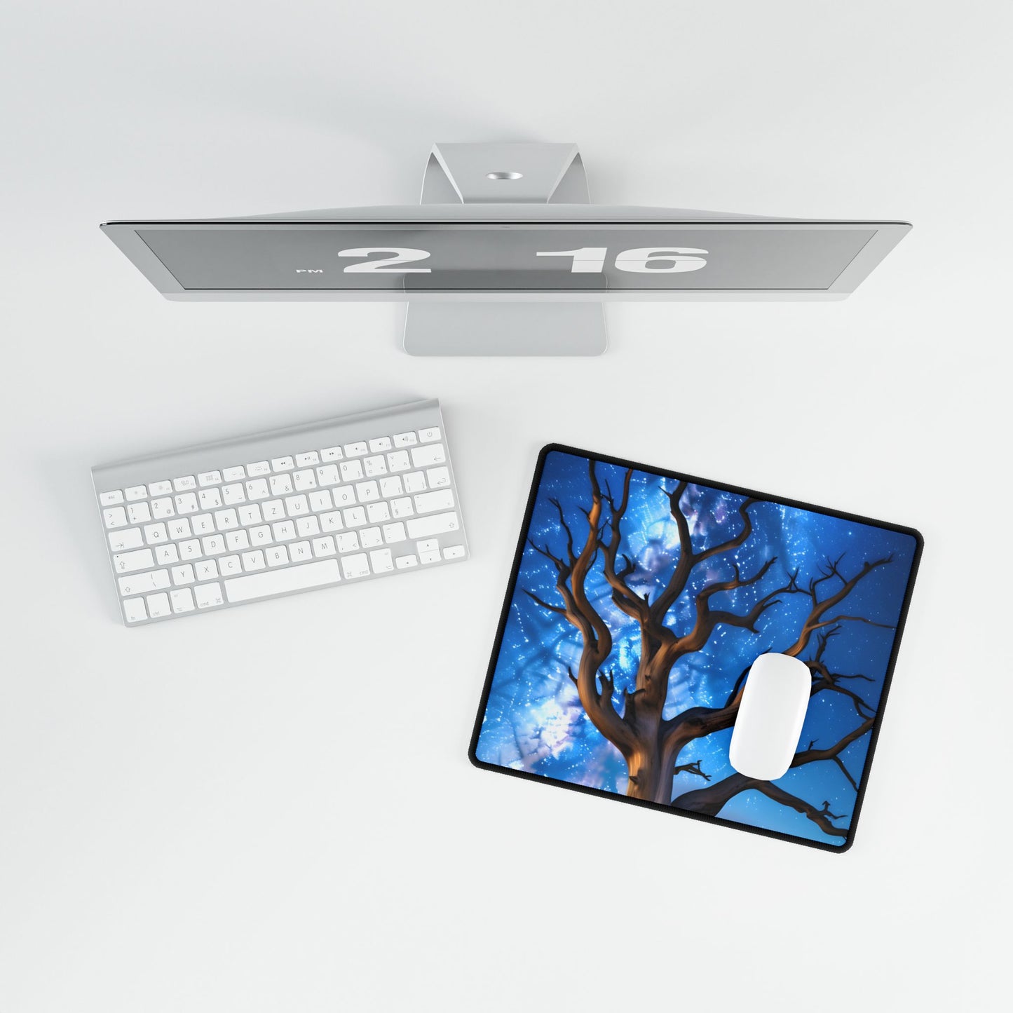 Galactic Stargazing: Explore the Milky Way Night Sky - Desk Mat