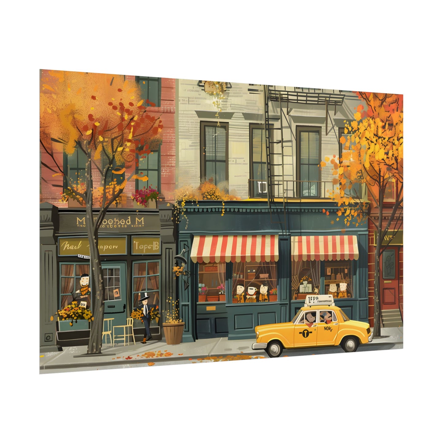 Whimsical Yellow Dreams: Playful Building Digital Art - Poster