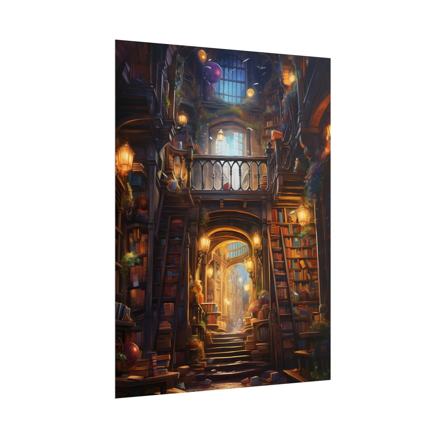 Cozy Magical Bookshop: Enchanting Artwork - Poster