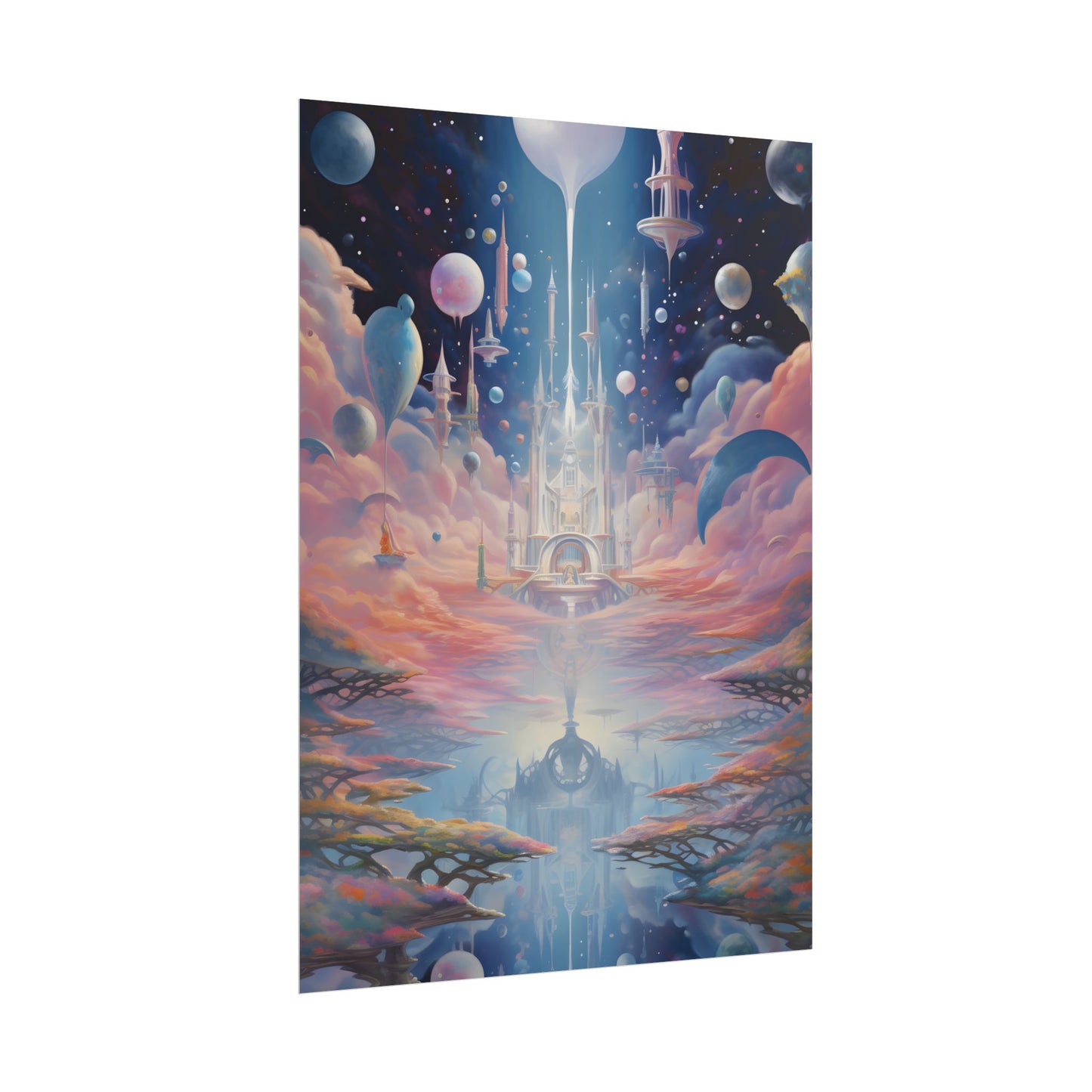 Celestial Art Gallery: Unique Morning Abstract Artworks - Poster