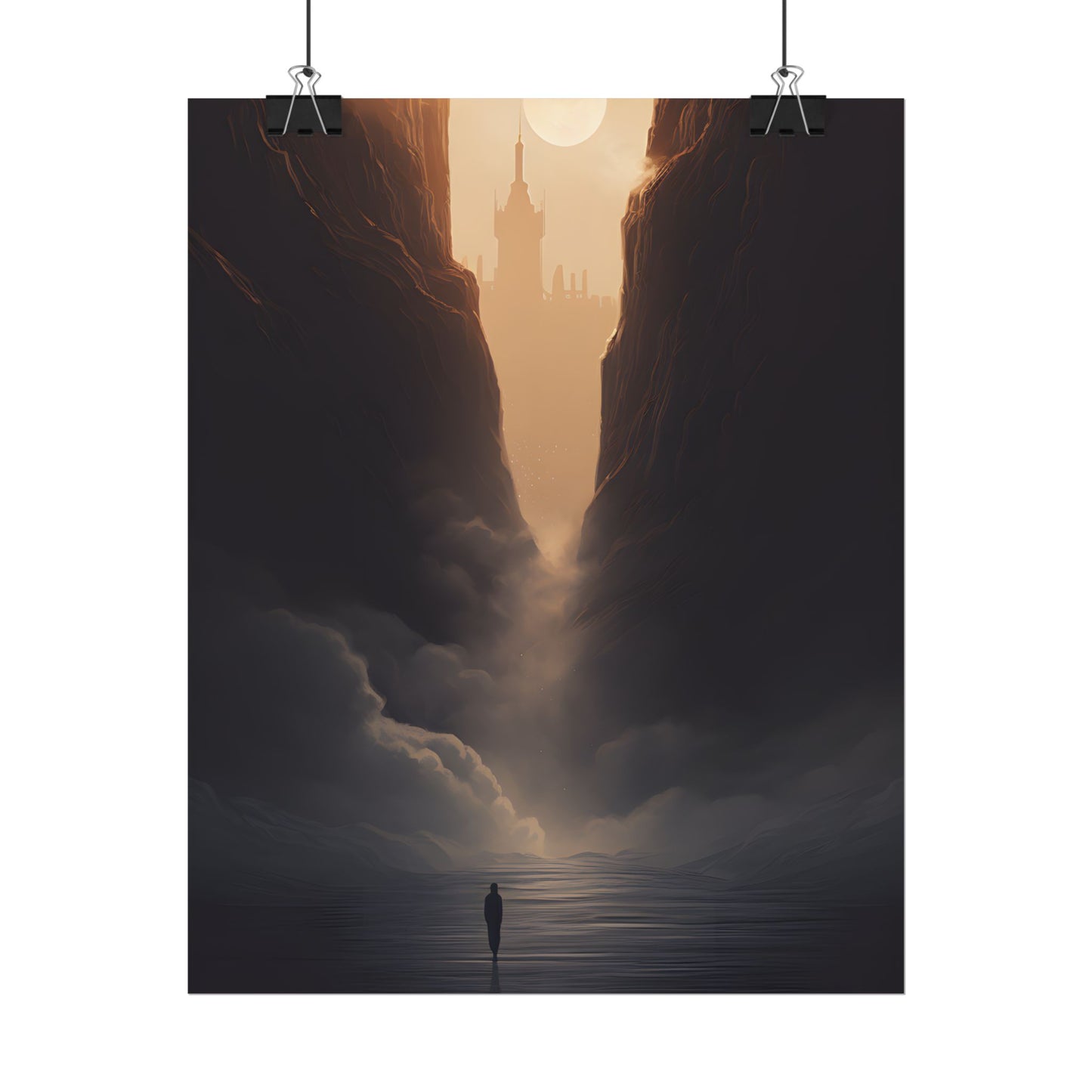 Textured Light Circle: Photographic Art Study - Poster