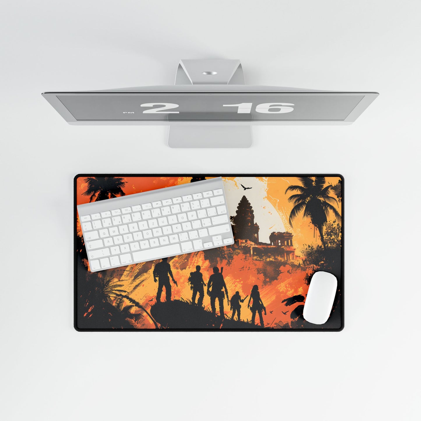 Cityscape: Modern Minimalist Artwork - Desk Mat