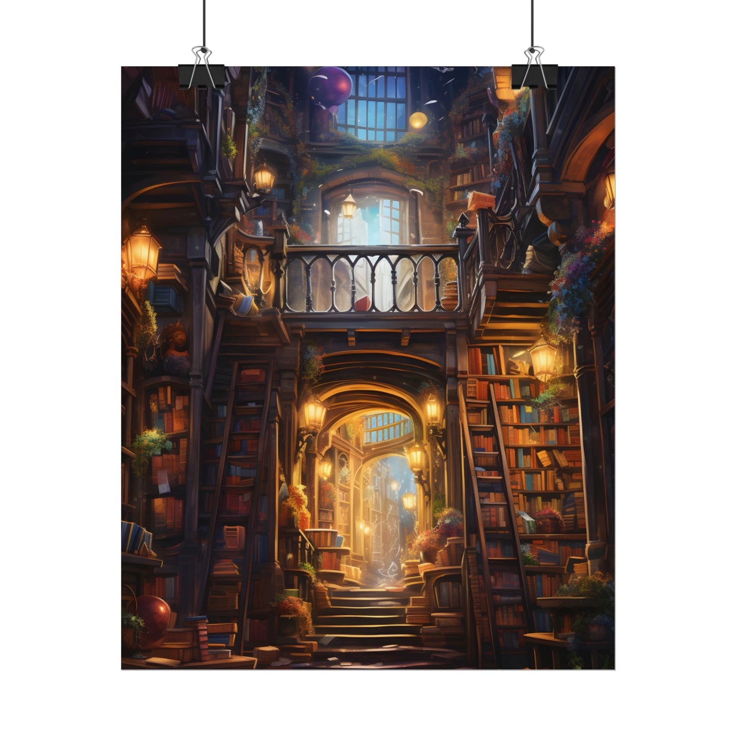 Cozy Magical Bookshop: Enchanting Artwork - Poster